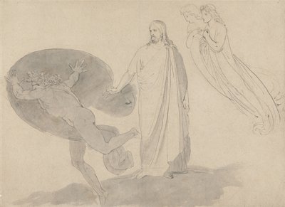 Get Thee Behind Me, Satan by John Flaxman